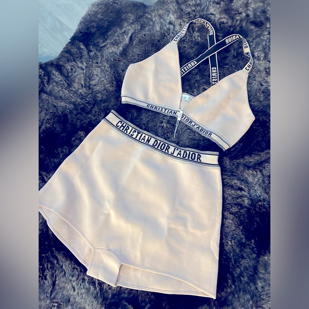 Brand New still Christian Dior Knitted Swimsuit Bathing Suit LARGE